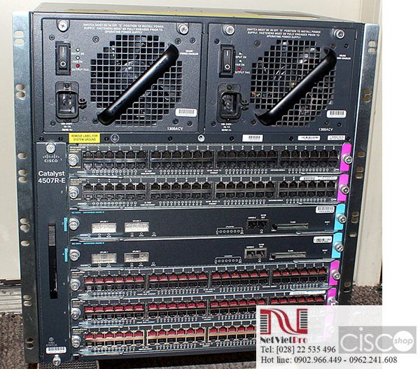 Switch Cisco WS-C4507R+E 4507 (7-slot chassis), fan, no power supply